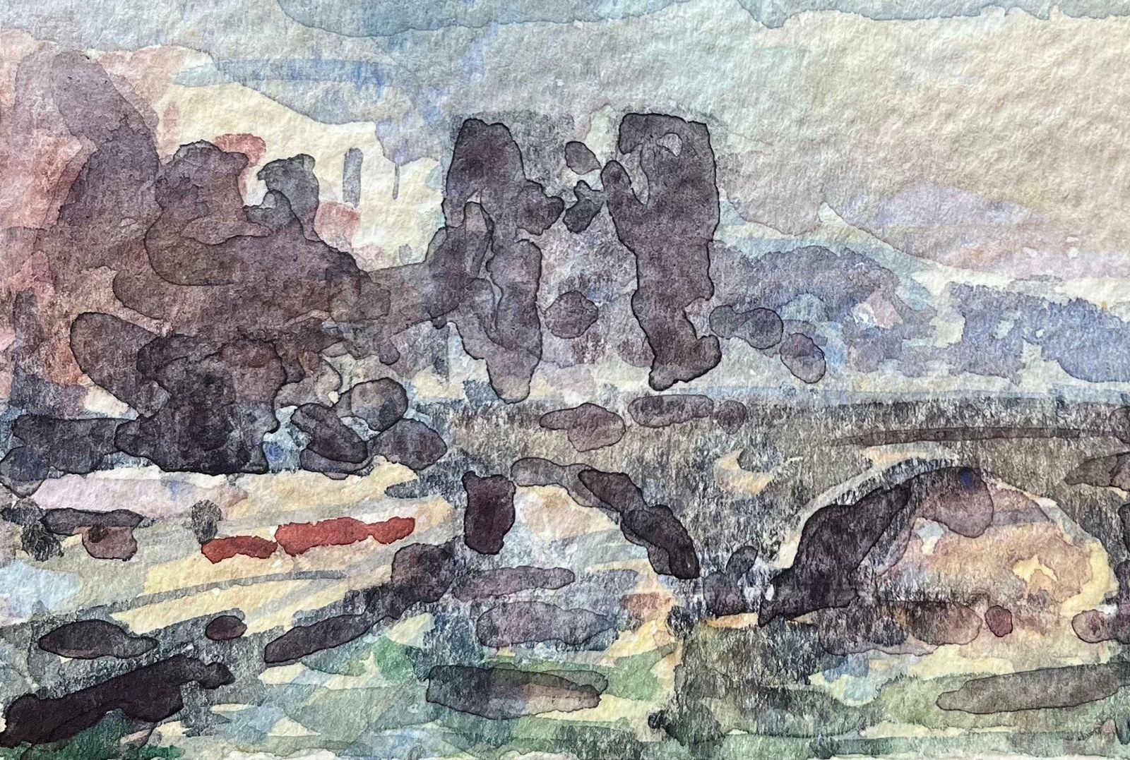 Maurice Mazeiliefrench Impressionist Watercolor Of The Pont Neuf And The Seine River20th Century photo Art