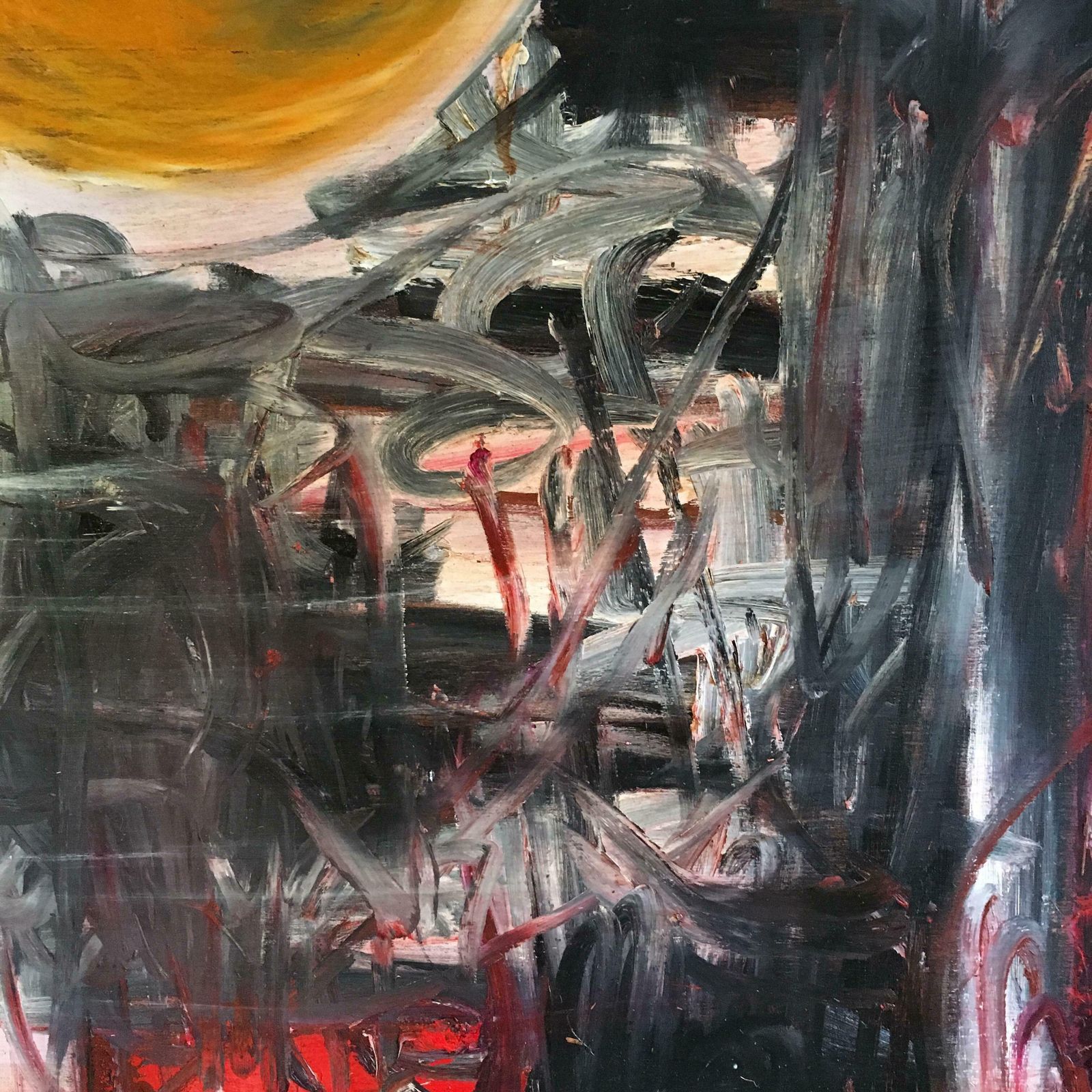 Unknown‘Sun 1’  British Huge Abstract Oil Painting Expressionist Composition2018 photo buy