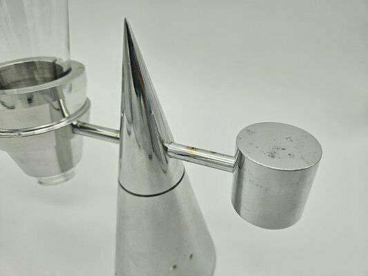 Stainless Steel And Glass Toothbrush Holder With Box, 1980 photo Home Decor