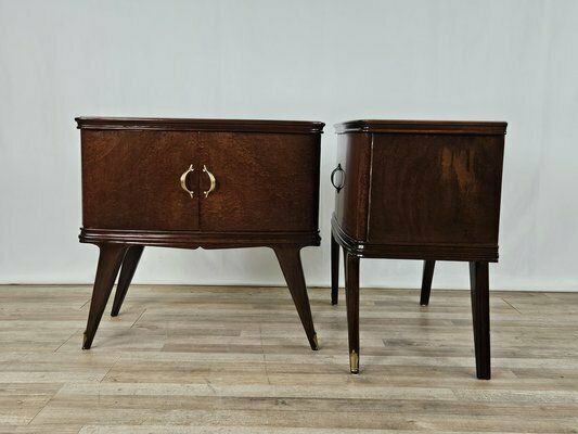 Italian Bedside Tables In Mahogany, 1950, Set Of 2 photo 1759.0