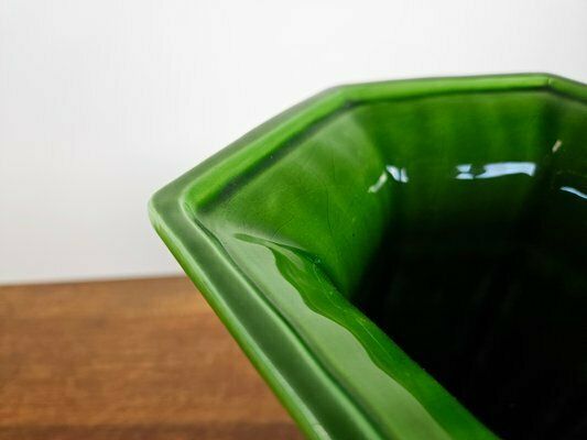 Green Ceramic Vase From Bassano, Italy, 1980s photo vintage