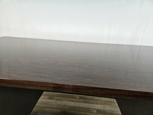 Iron Desk With Rosewood Laminate Top From Mobiltecnica Turin, Italy, 1970s photo vinterior
