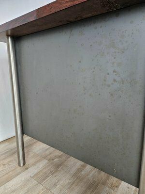 photo buy Iron Desk With Rosewood Laminate Top From Mobiltecnica Turin, Italy, 1970s