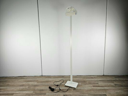 Floor Lamp In Enamelled Iron And Murano Glass Attributed To Roberto Pamio, 1970 photo furniture