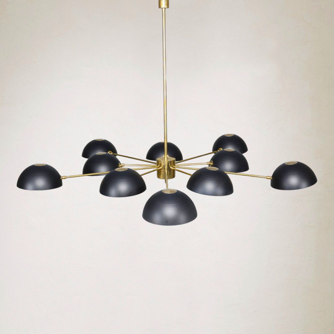 Brass Chandelier In The Style Of Stilnovo photo 2392.0