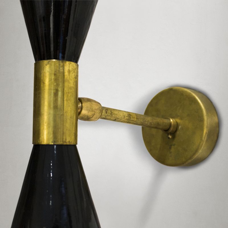 Italian Wall Sconces In Brass And Aluminium, 1950s, Set Of 2 photo for sale