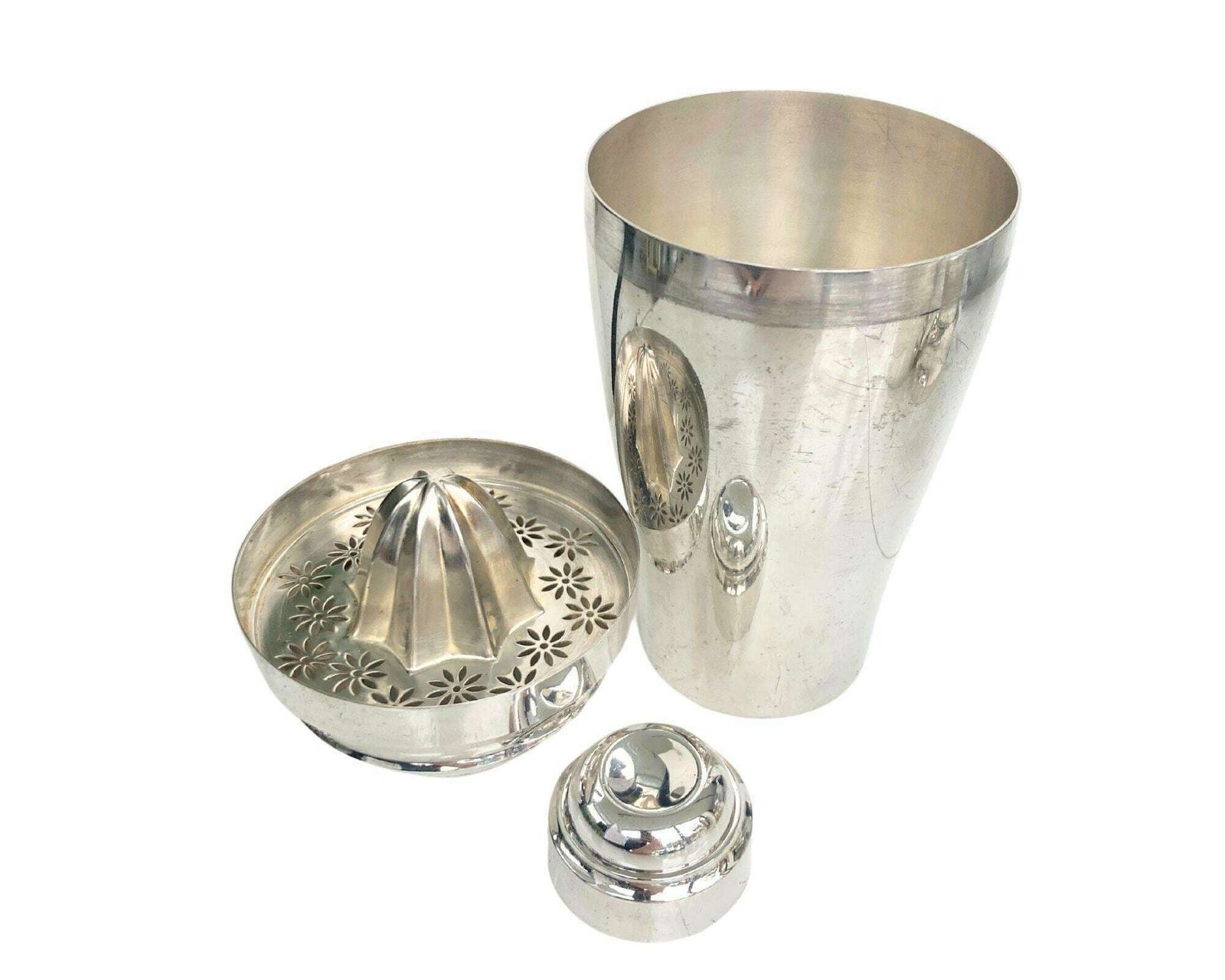 Art Deco Cocktail Shaker Met Citruspers | St. Medard | Frankrijk | Jaren 1930 photo for sale