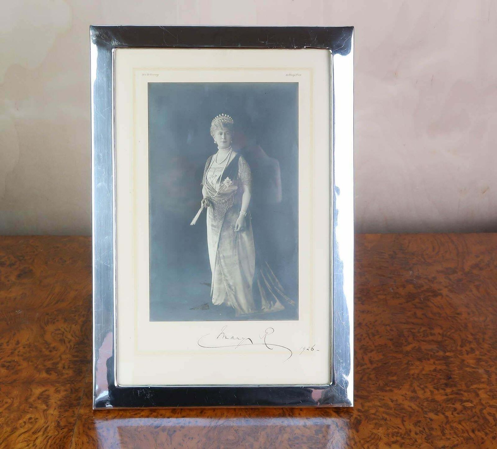 Large Art Deco Silver Plated Photograph Frame. English C.1925 photo Home Decor