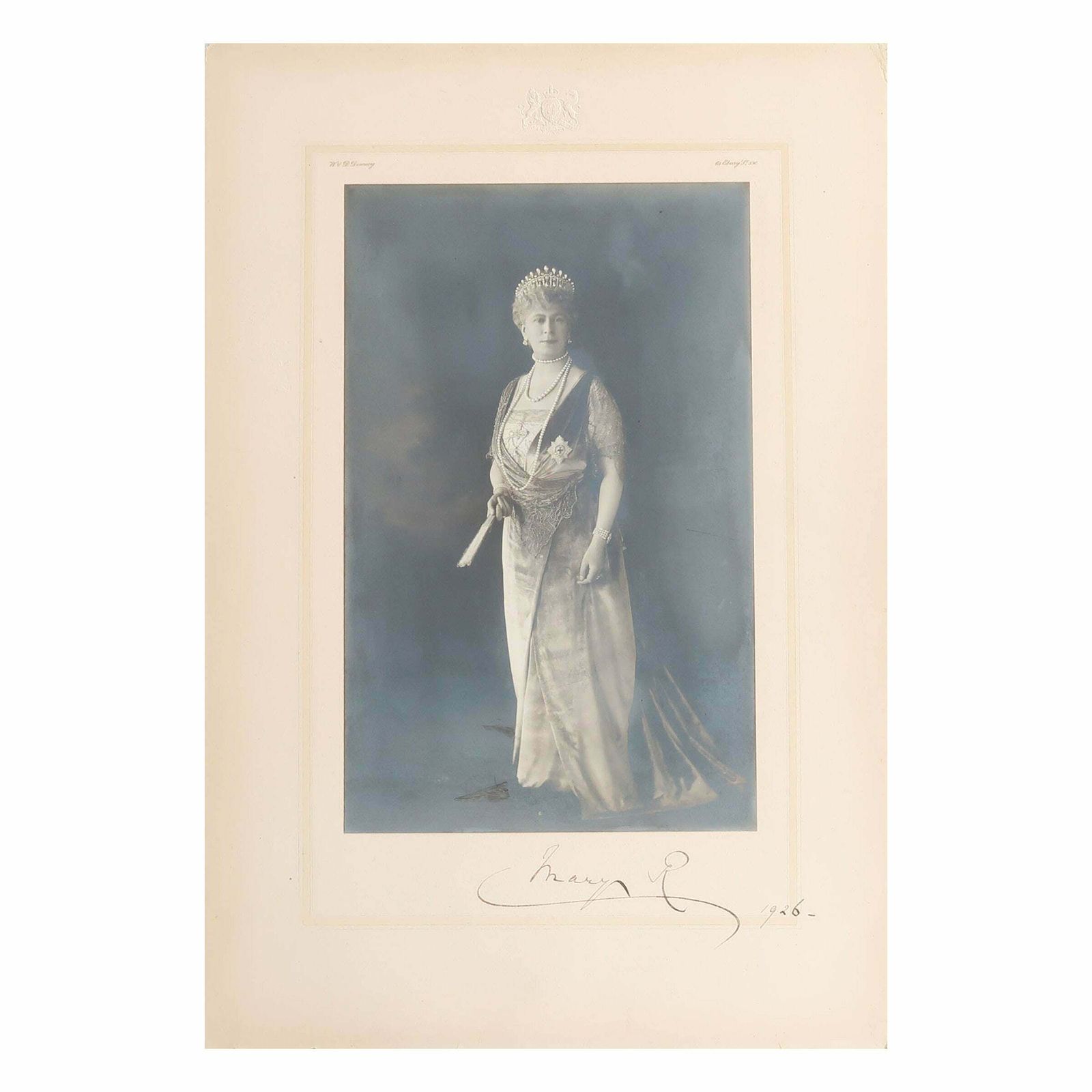 Original Signed Photograph Of Queen Mary Of England By W & D Downey. 1926