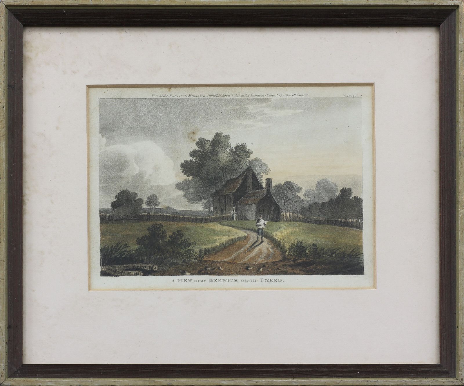 Hand Coloured Aquatint Engraving Of A View Near Berwick Upon Tweed. photo 75.0