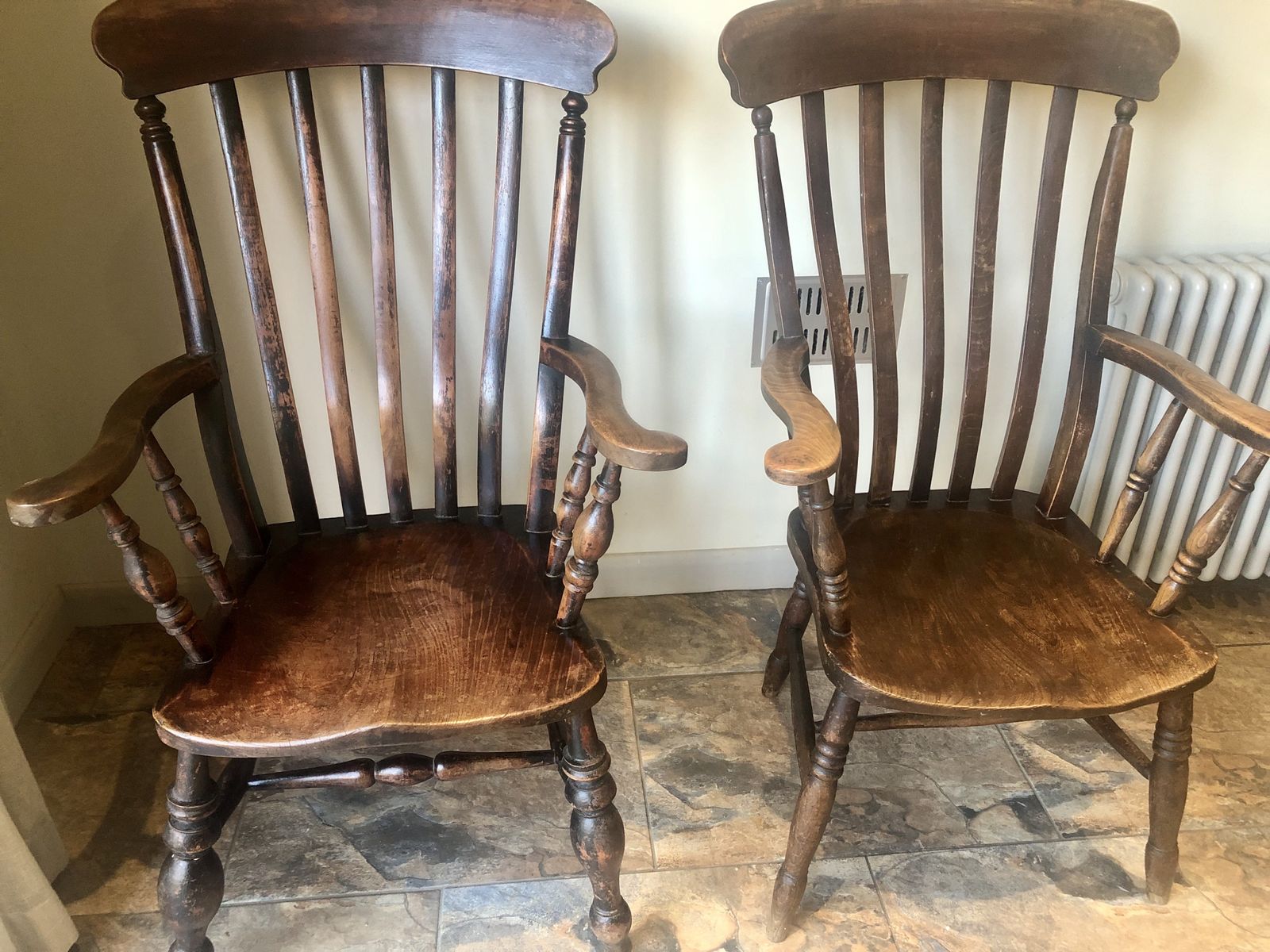 Two Windsor Farmhouse Armchairs   Granny And Grandad photo furniture