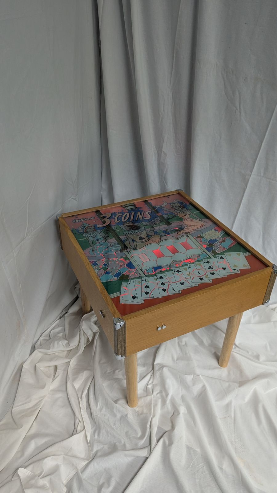Pinball Backglass Table photo vintage