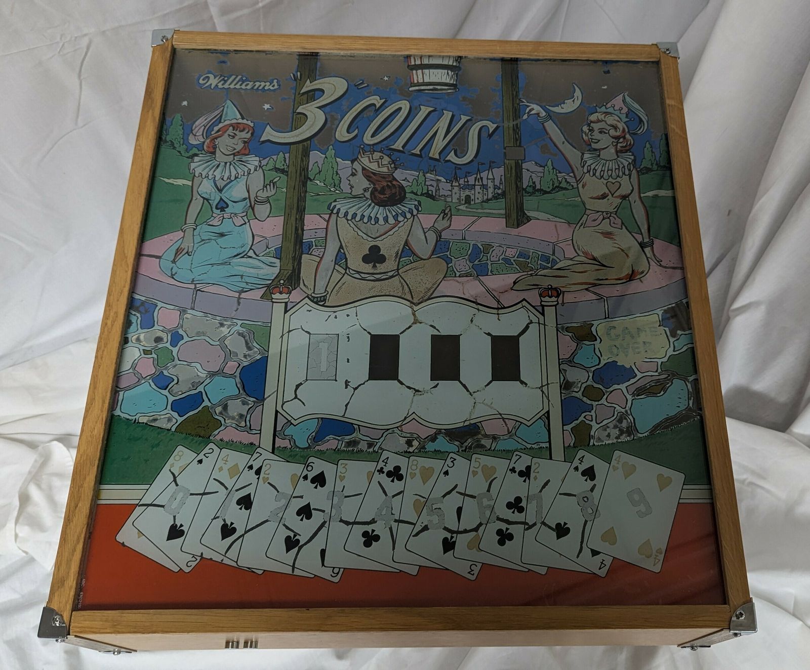 photo vinterior Pinball Backglass Table