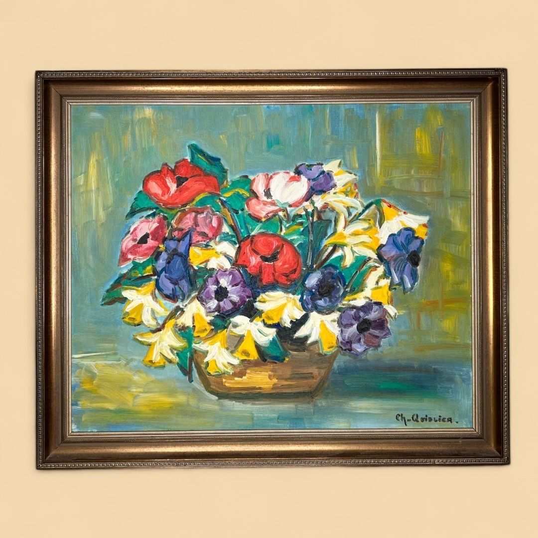 Flowers, Oil On Canvas Painting