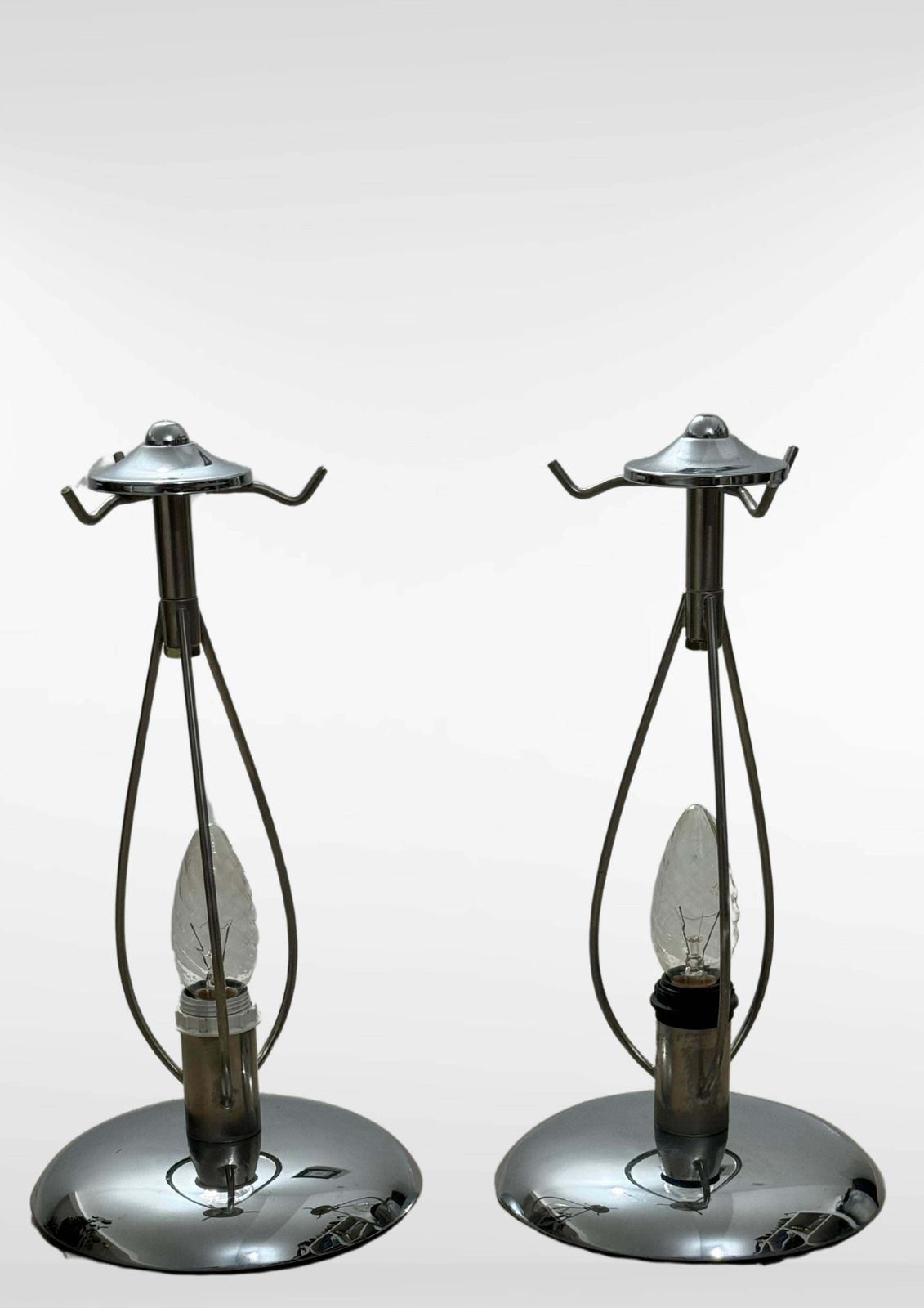 990.0 Pair Of Murano Glass Petals Table Lamps, Set Of 2 Venetian Glass Flower Lamps photo
