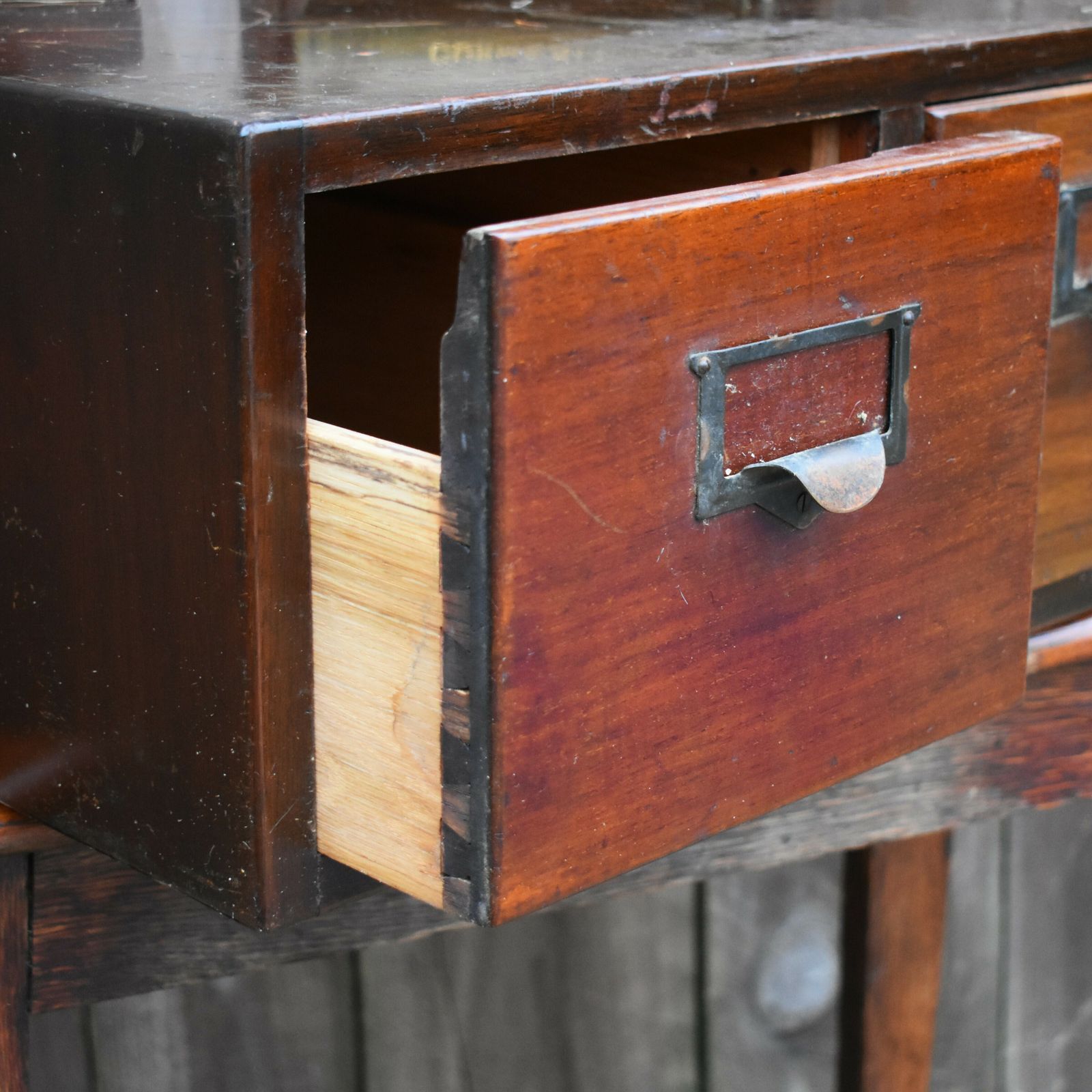 Antique Globe Wernicke Mahogany Filing Index Bank Of Drawers Library Cabinet photo 195.0