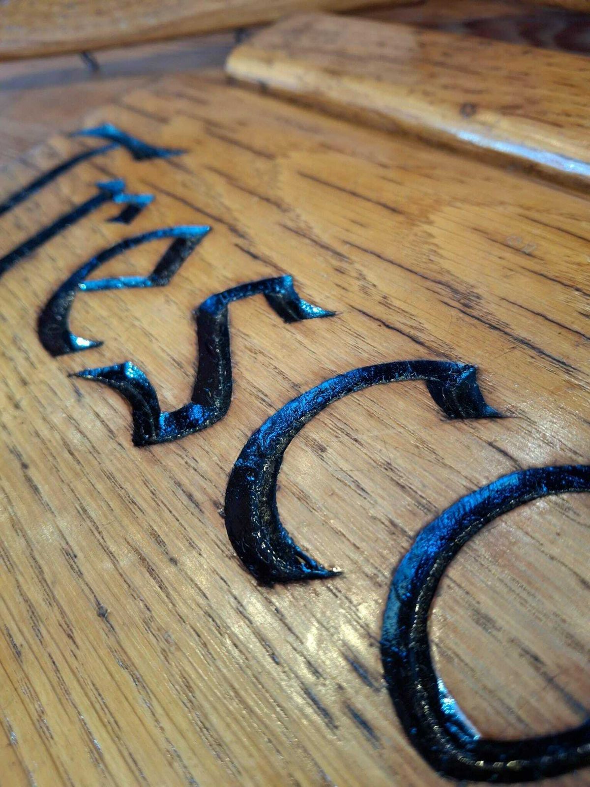 1950s Hand Carved Sign Makers 'Tresco' Samples In Oak. photo Art