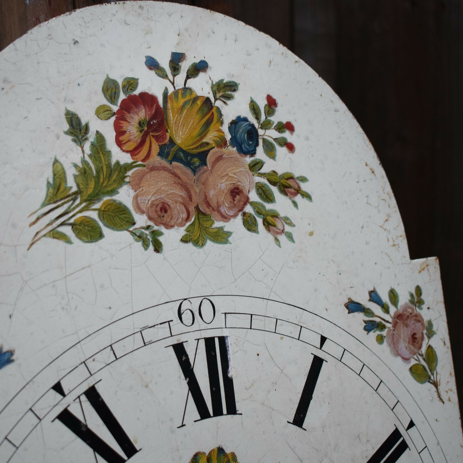 Antique 1822 Regency Anthony Hancock Otley Hand Painted Grandfather Clock Face photo 195.0