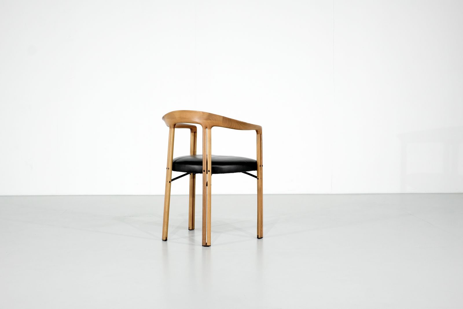 Armchair "Ulna" In Wood By Franco Poli For Bernini, Italy 1986. photo for sale