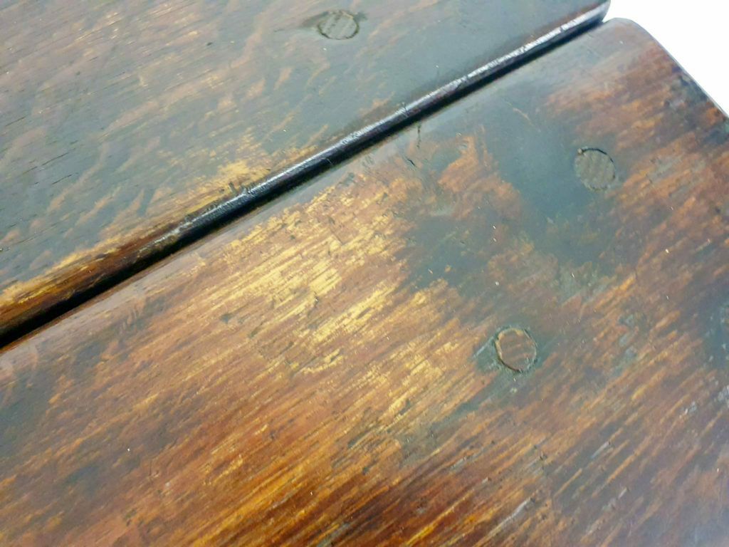 photo furniture Mid Century Brutalist Solid Wooden Coffee Table, The Netherlands 1970's