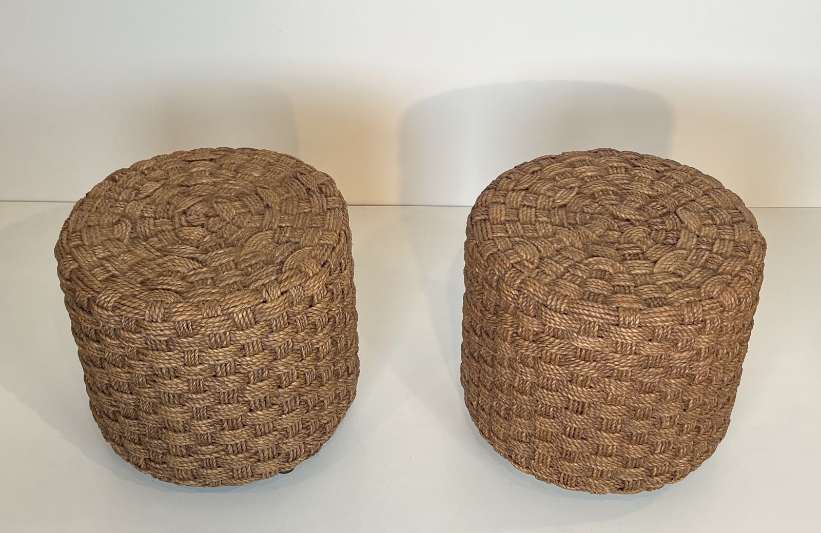 1650.0 Pair Of Rope Stools In The Style Of Audoux Minet photo