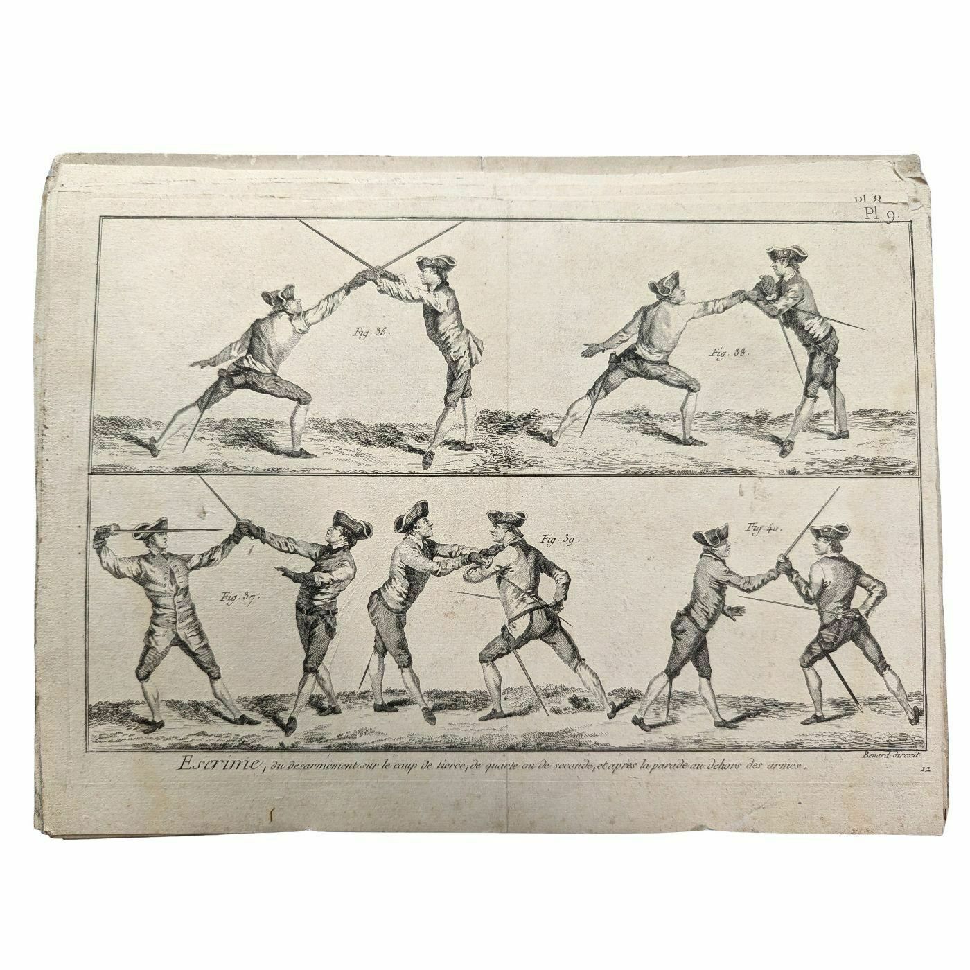 Engraving On Fencing From The 18th Century photo Art