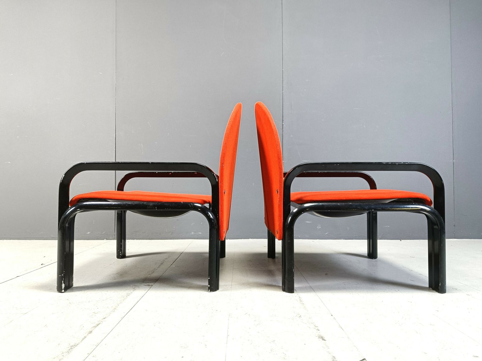 Pair Of Gae Aulenti '54 L' Armchairs For Knoll International, 1970s photo vintage
