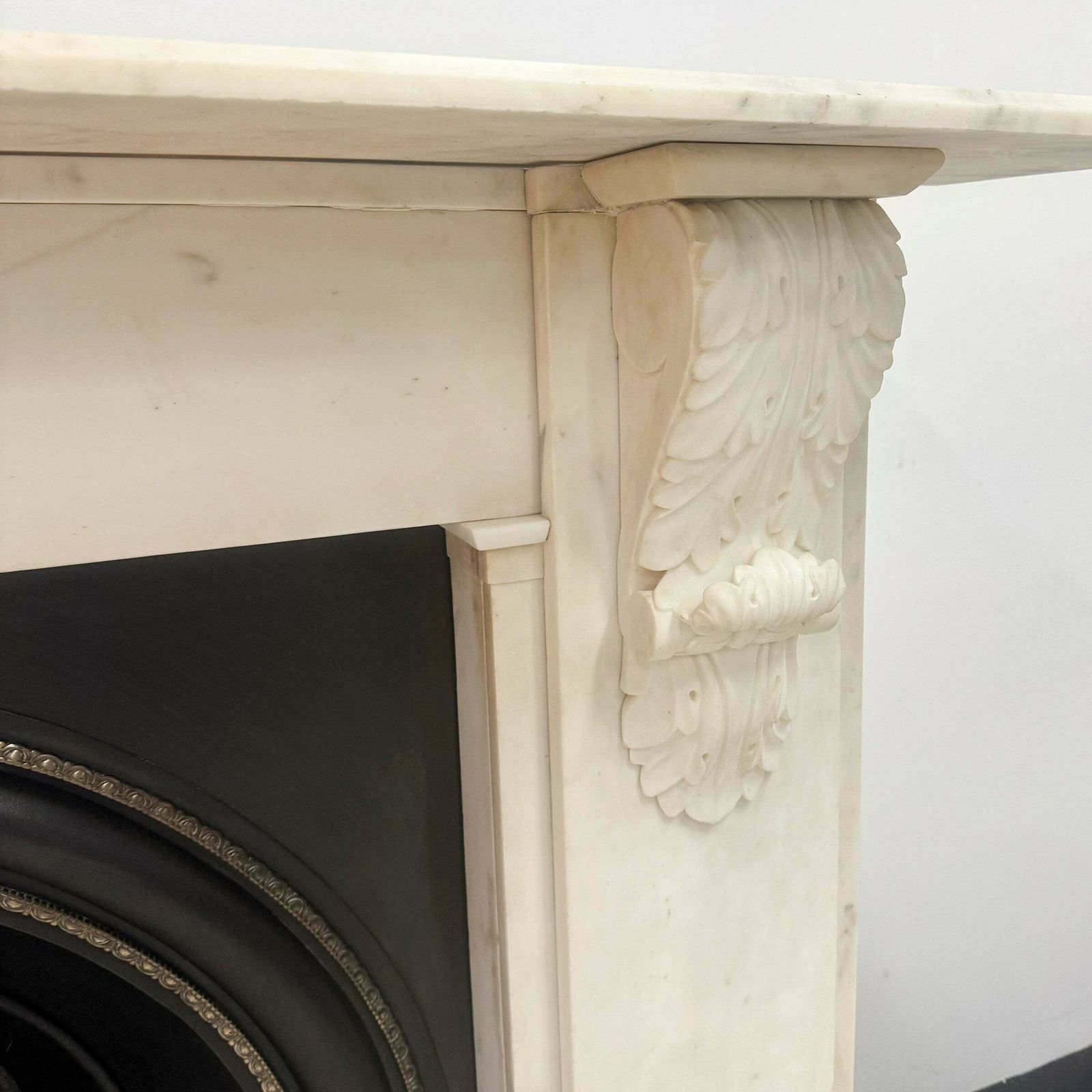 Antique Victorian Statuary Marble Chimneypiece With Carved Corbels photo Home Fixtures