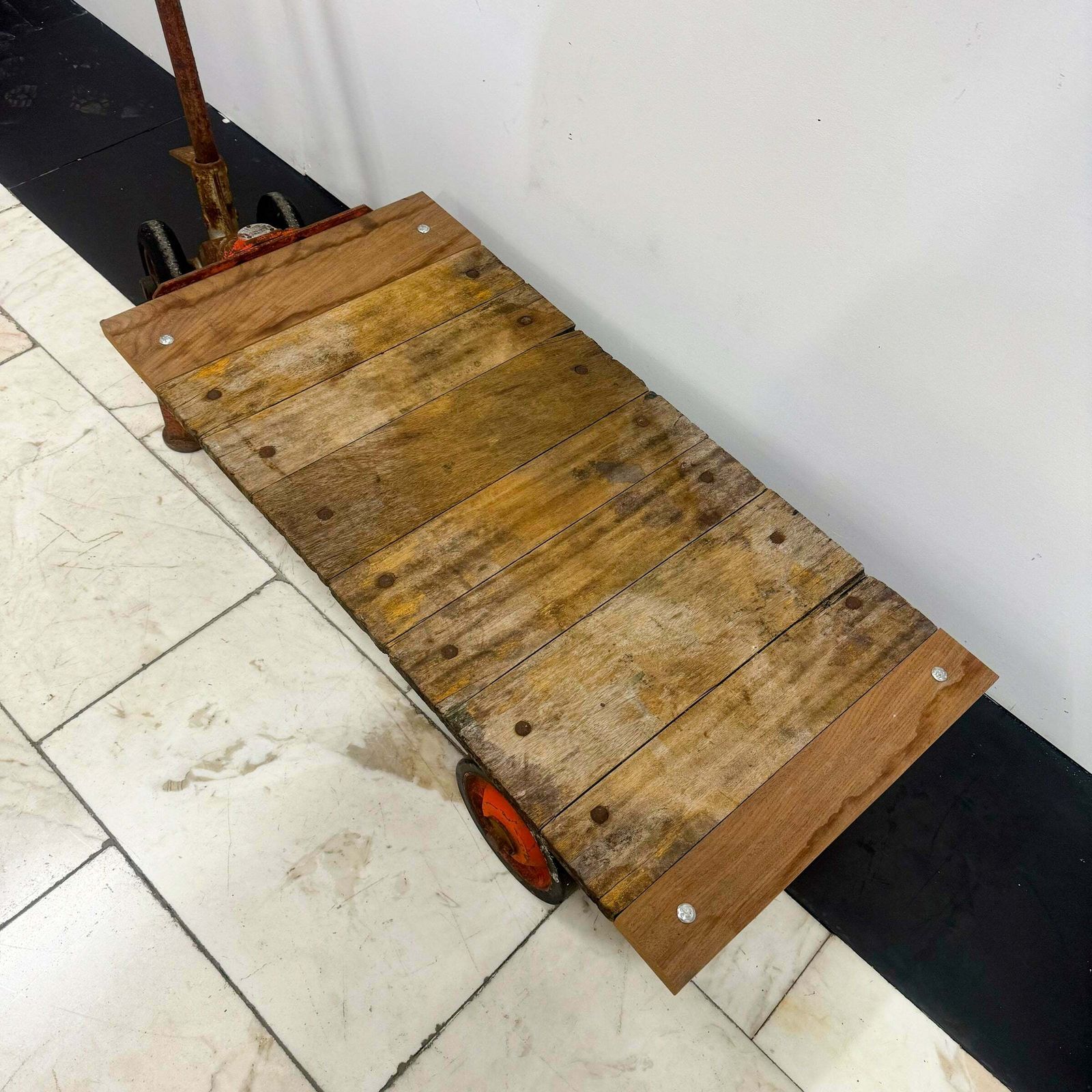 Antique Wooden Tuglift Trolley photo buy