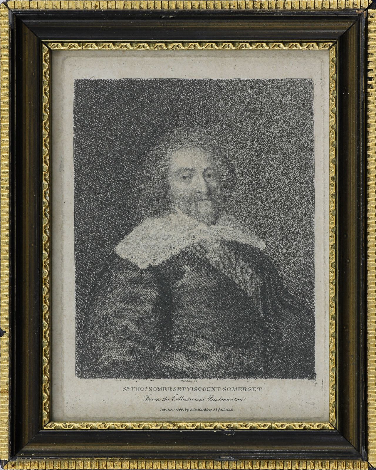 Stipple Engraving By Edward Harding. Portrait Of Sir Thomas Somerset. photo furniture