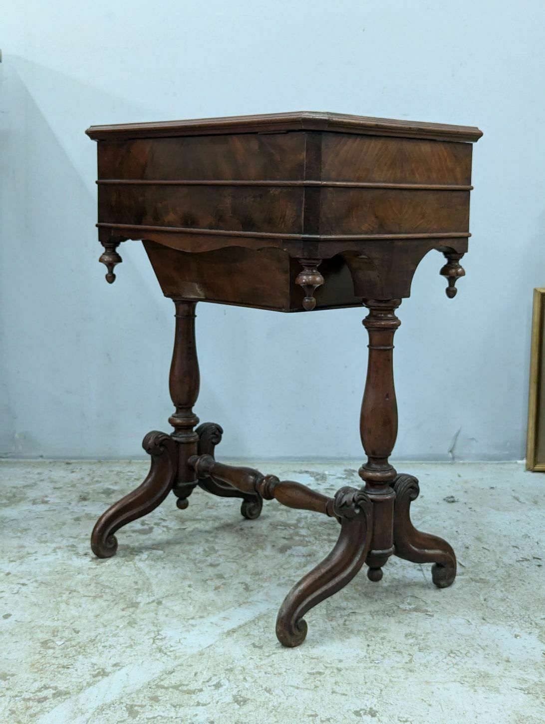 Small Mahogany Work Piece Of Furniture From The End Of The 19th Century photo buy