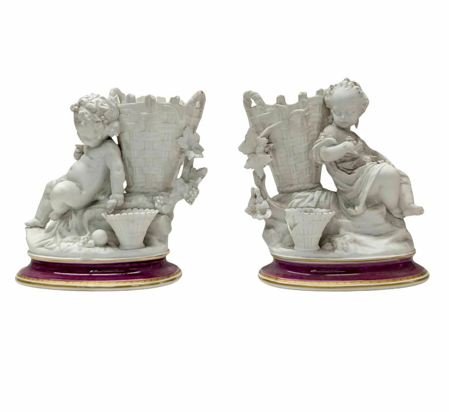 Pair Of Young Boy Biscuit Flower Girls