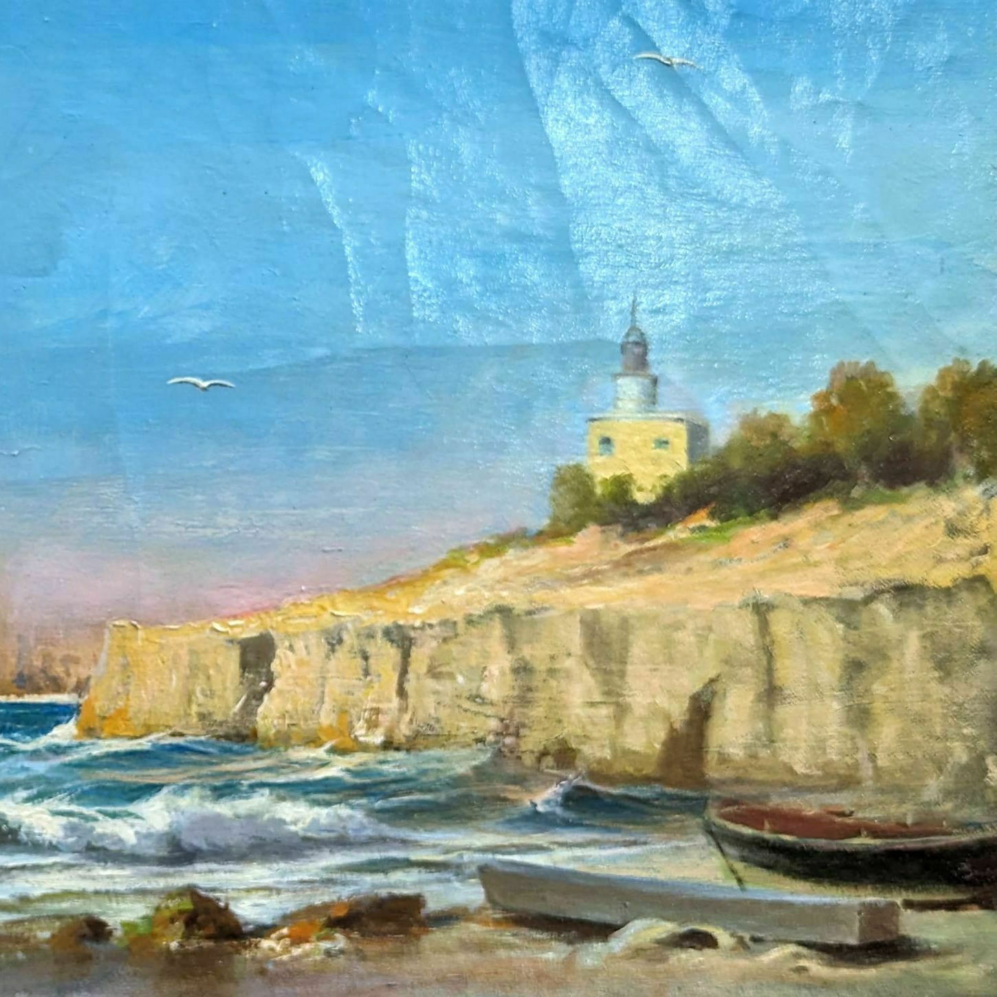 Oil Painting On Canvas Marine By François Gautier (1842 1917) photo Art