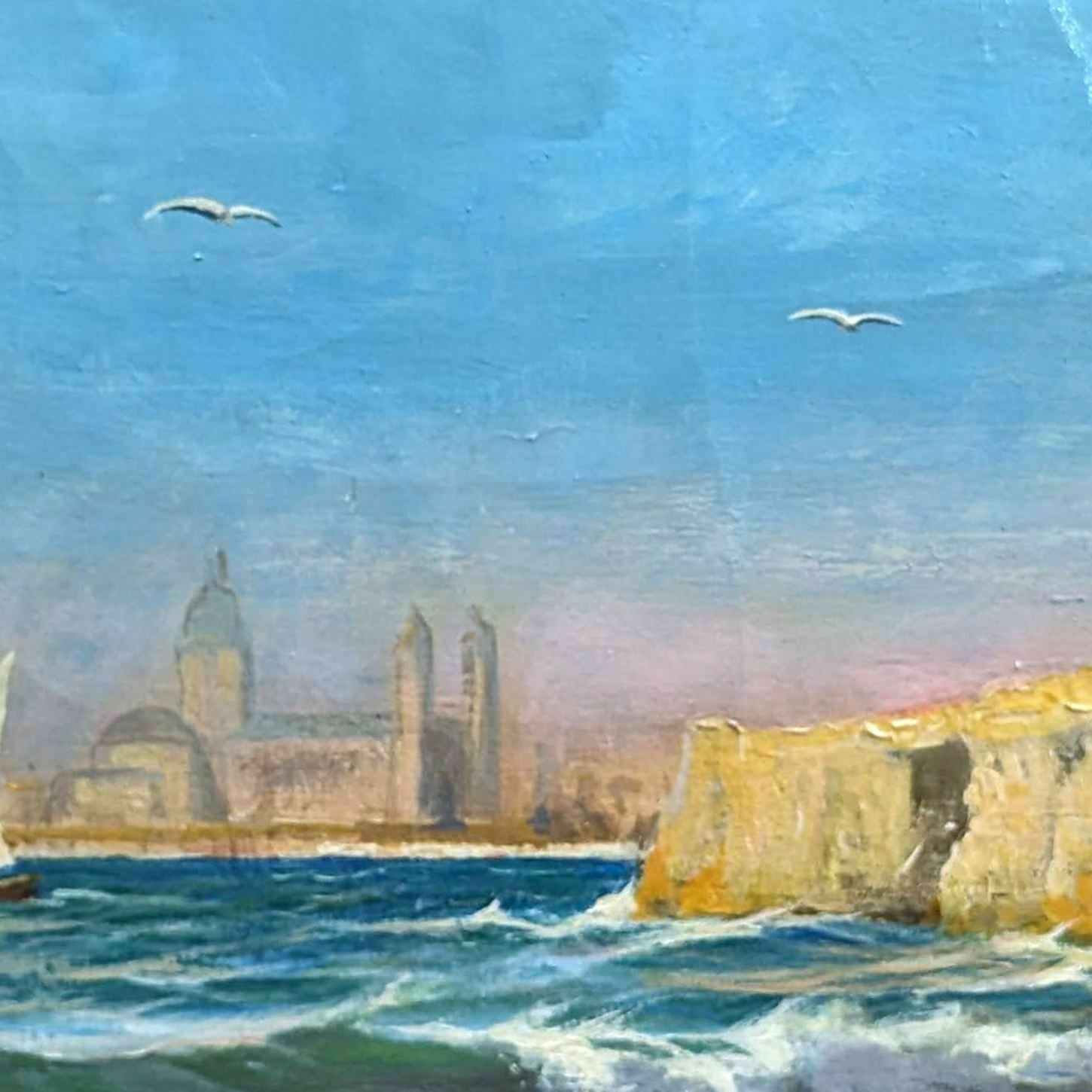 Oil Painting On Canvas Marine By François Gautier (1842 1917) photo vinterior