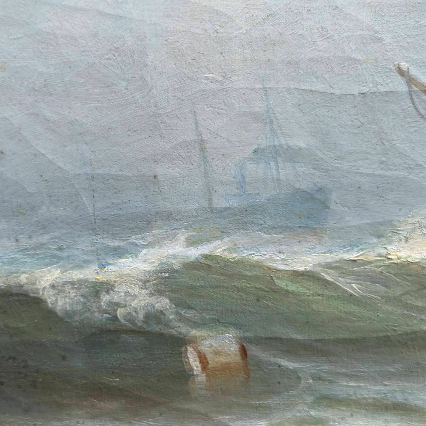 photo furniture Marine Xixth Oil Painting On Canvas By F. Gautier