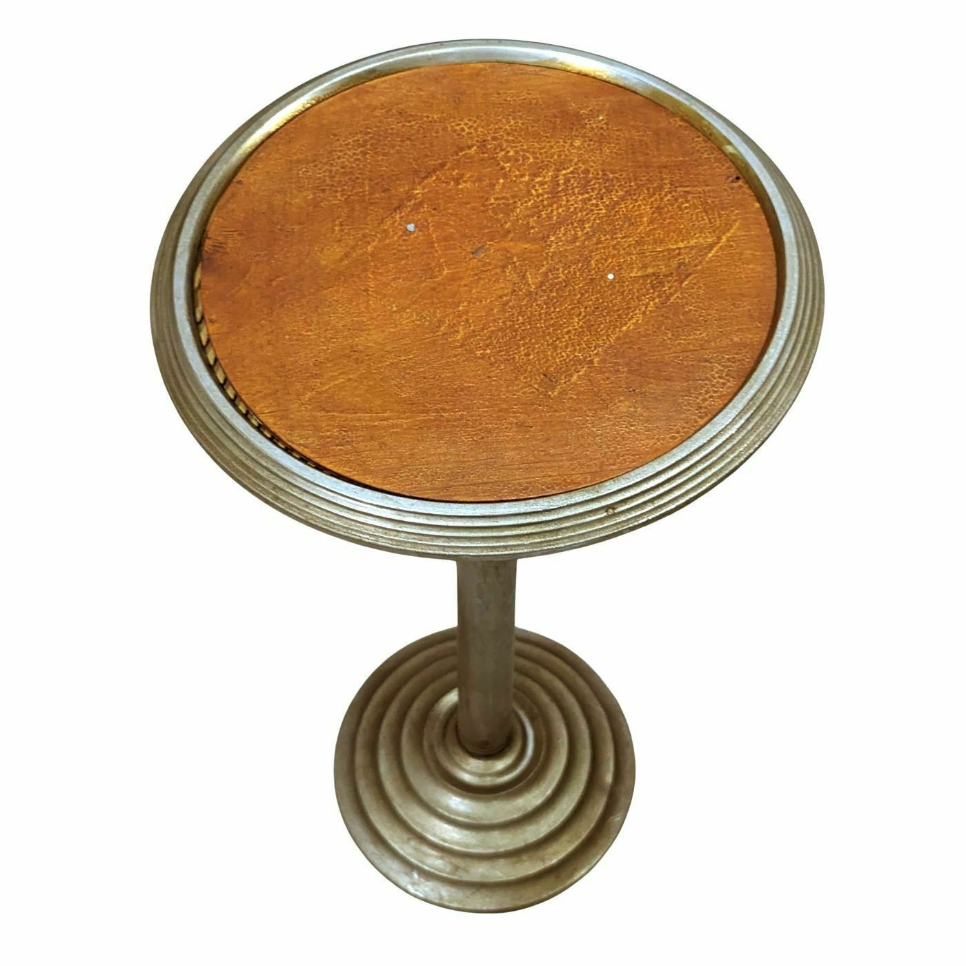 1930s Art Deco Style Metal Pedestal Table