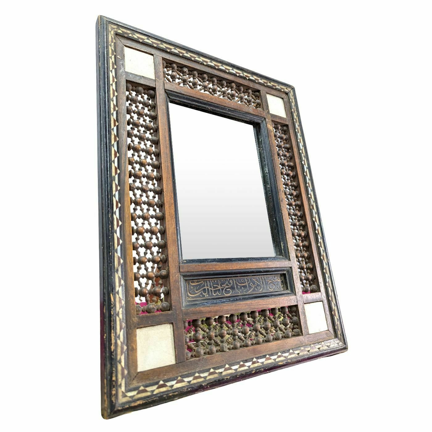 Oriental Inlaid Table Mirror 1900 photo furniture
