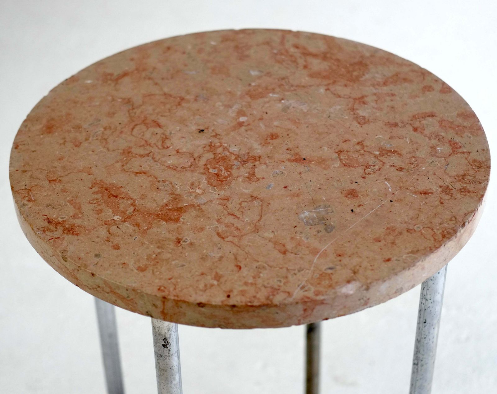 Bauhaus Style Tubular Stone Side Tables, Circa 1930's photo 750.0