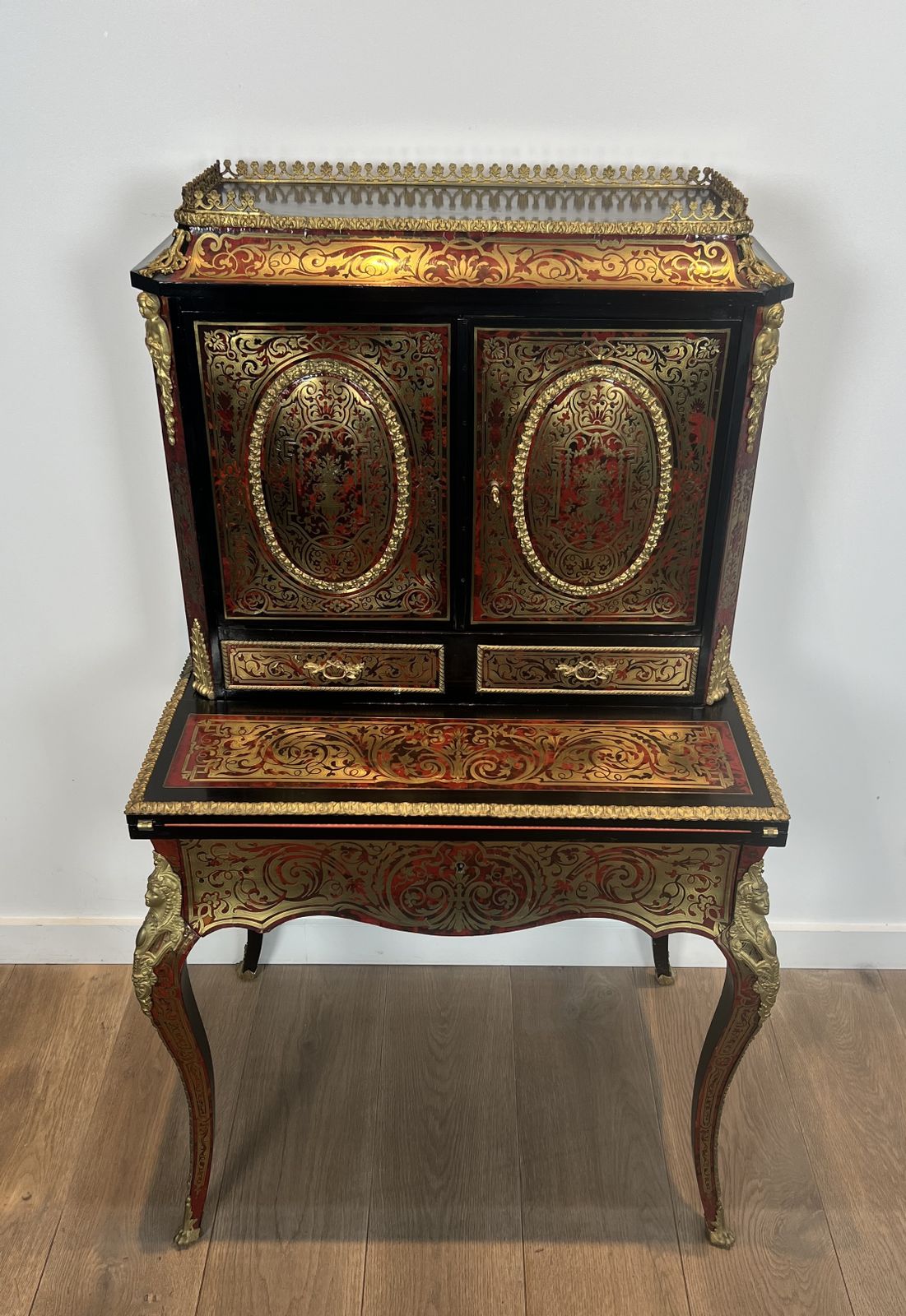 Bonheur Du Jour Desk In Boulle Marquetry From The Napoleon III Period photo for sale