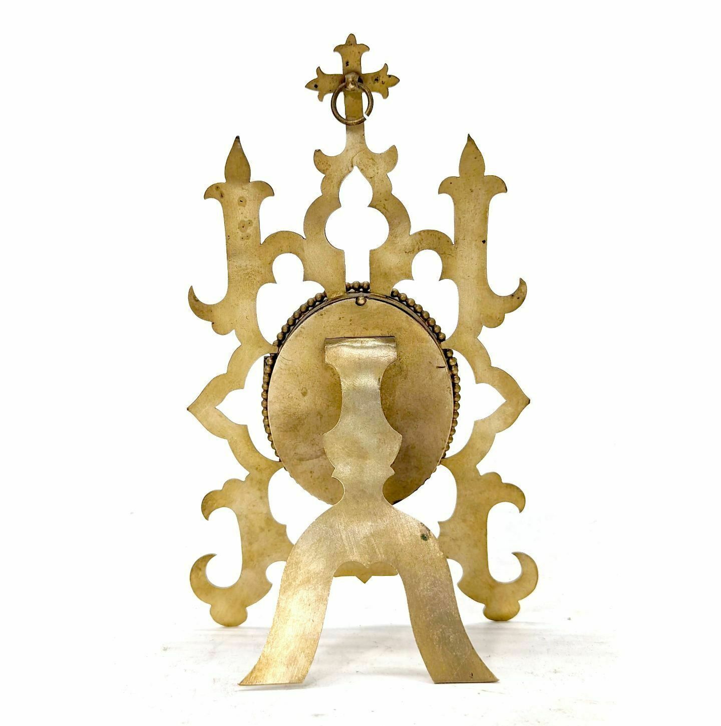 Religious Painting On Ceramic Virgin Mary 19th Century photo Art