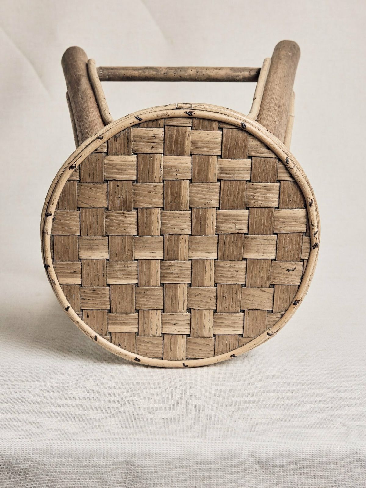 Bamboo & Rattan Stool, 1970s, Vintage photo vinterior
