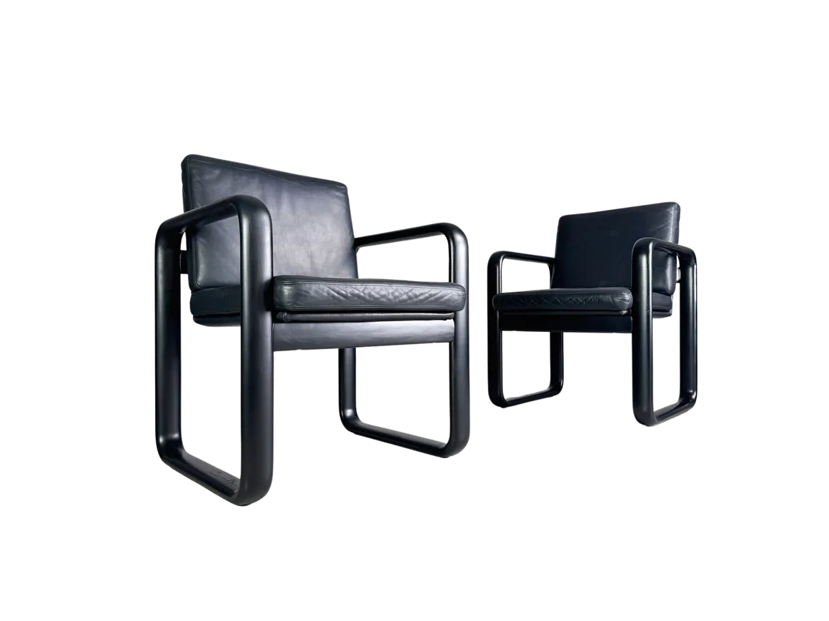 Set Of 2 Hombre Armchairs Rosenthal Chair Burkhard Vogtherr 1970s