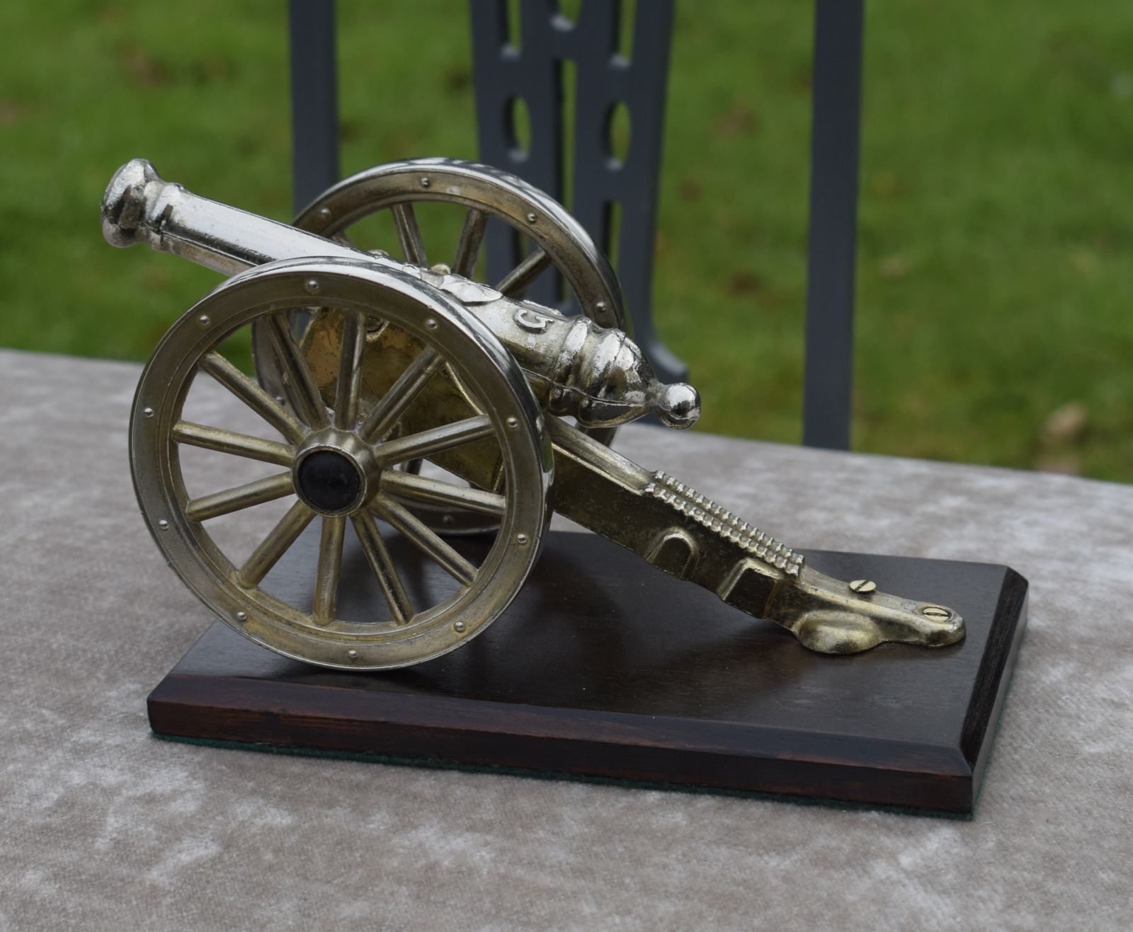 photo furniture Model Of Cannon On Carriage, 1950s