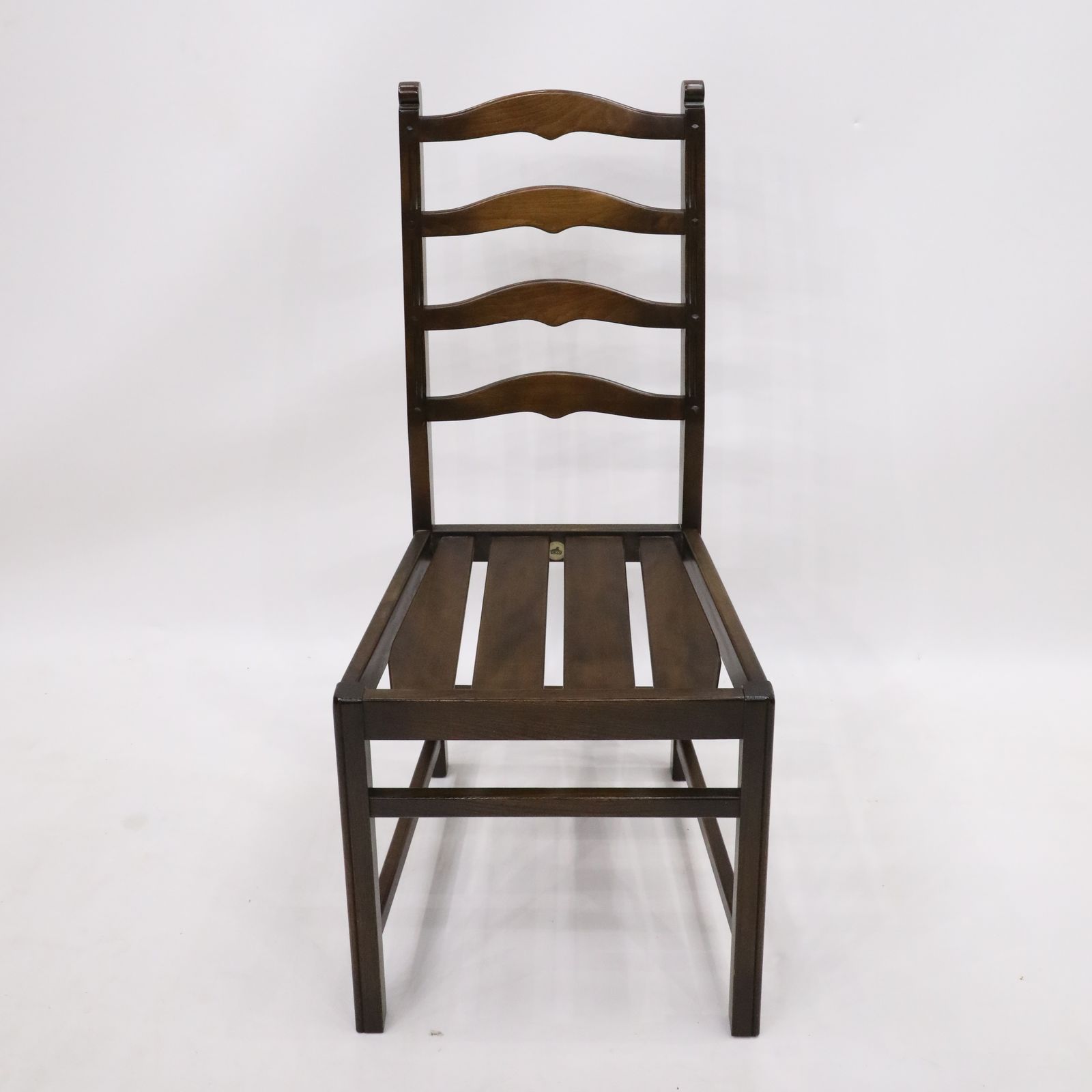 photo vintage 6 Ercol Ladderback Dining Chairs In Dark Finish Free Nationwide Delivery*