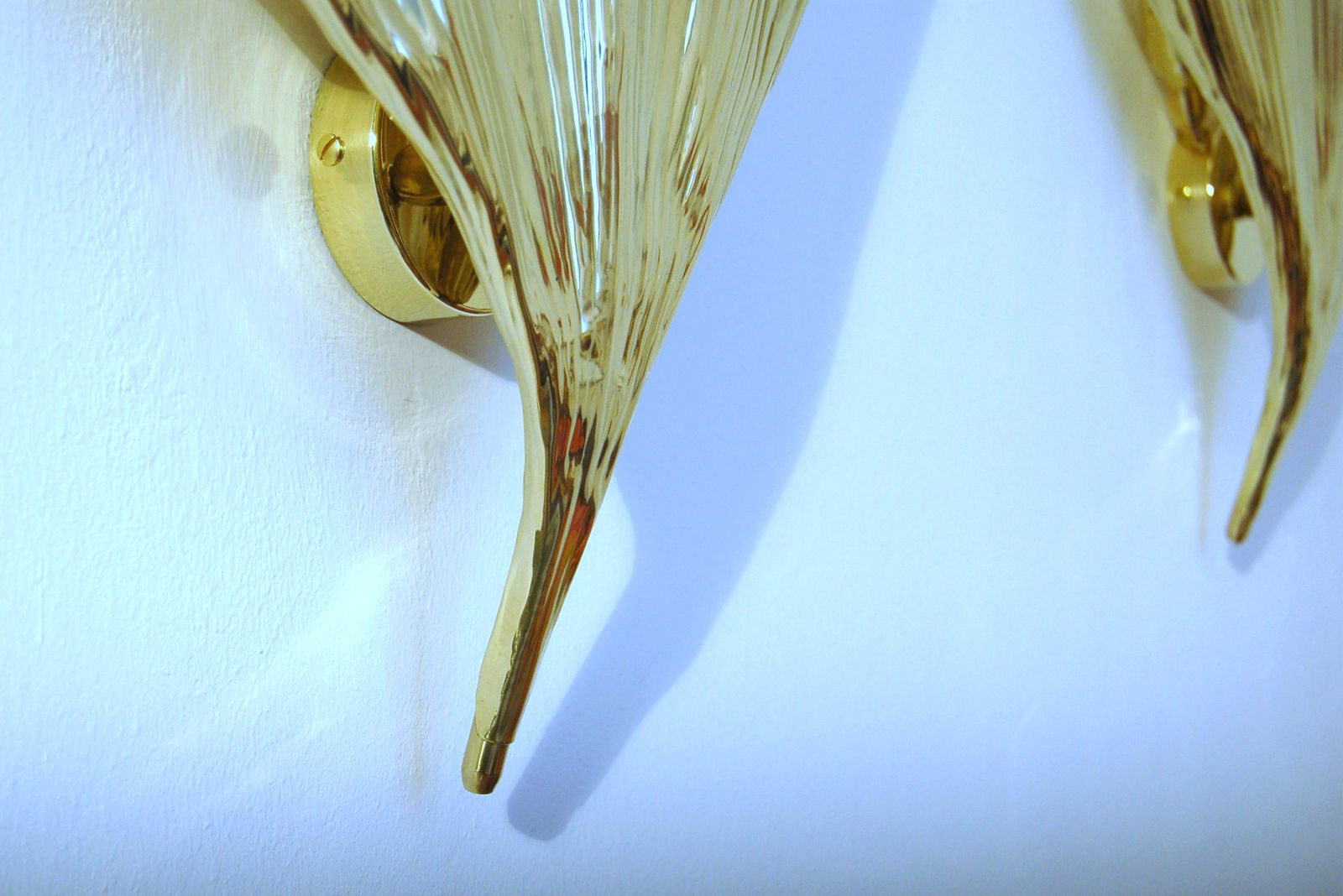 photo furniture Pair Of Wall Lamp Art. A 018 Leaf   Brass   Bottega Gadda Milano