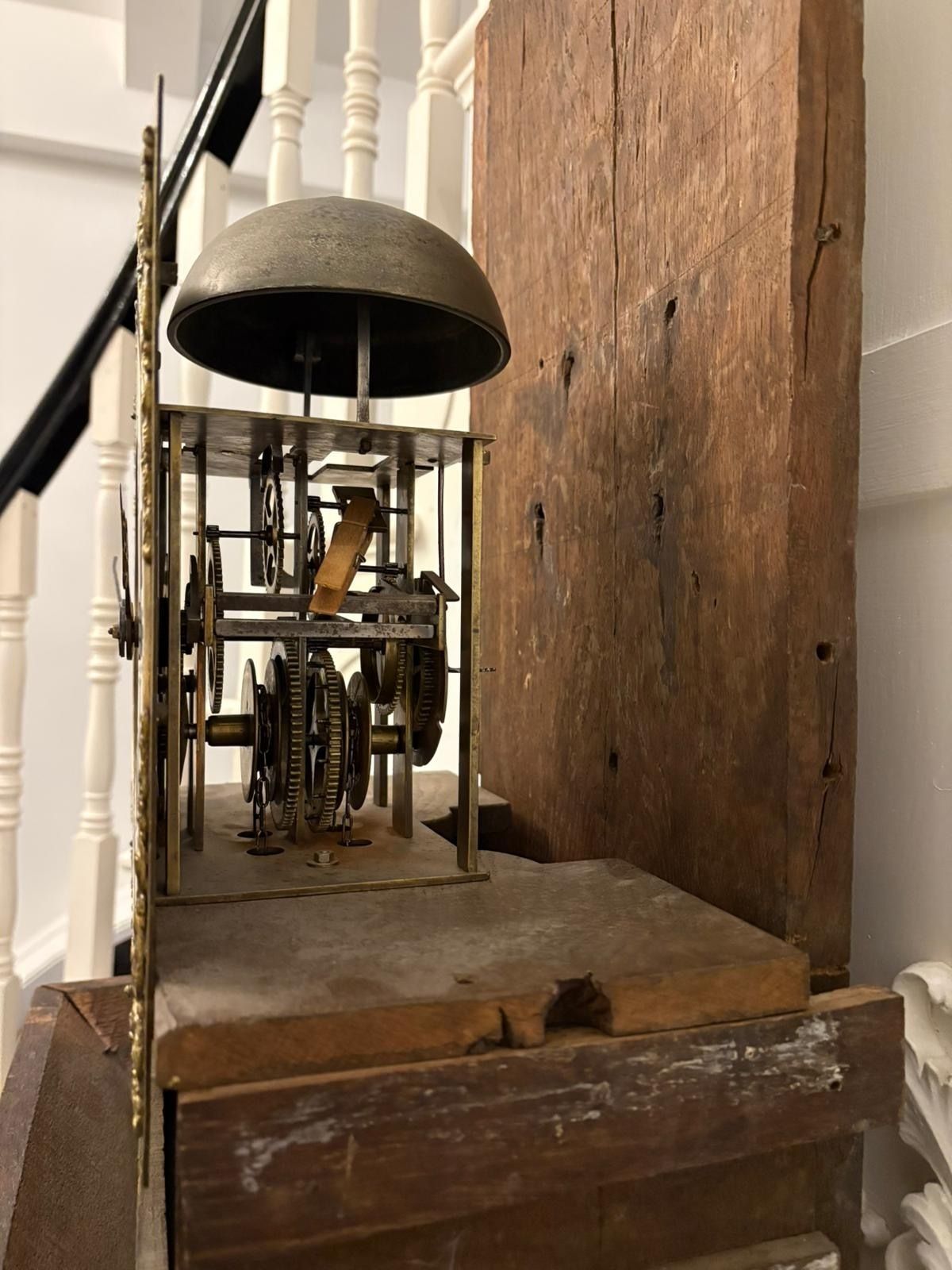 Outstanding Quality Antique 18th Century Oak And Burr Oak Brass Face Longcase Clock photo buy