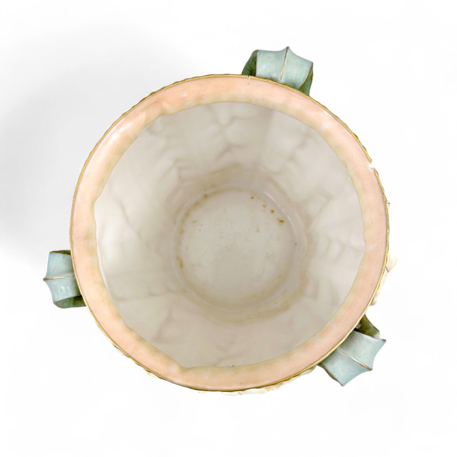Antique Art Nouveau Royal Worcester Porcelain Blush Planter Jardiniere Cache Pot photo vinterior