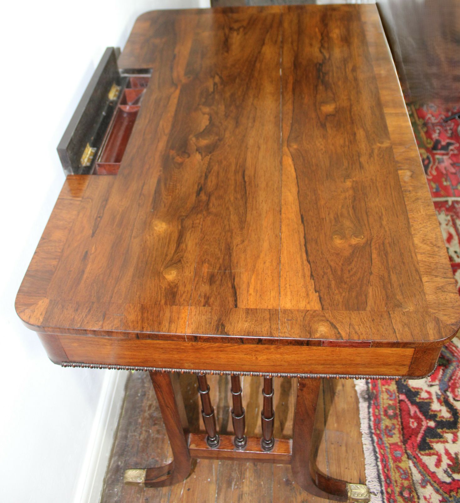 Regency Rosewood Library Table photo for sale