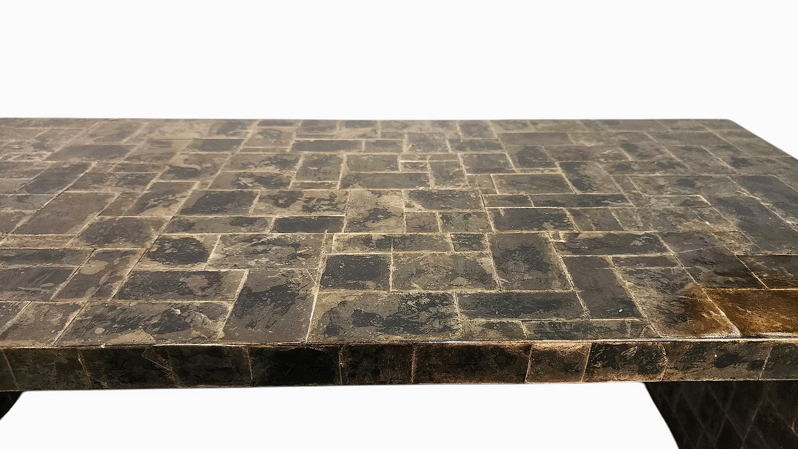 1920s Art Déco Rectangular Mica Covered Wood Auxiliary End Table By Jean Michel Frank, France photo vinterior