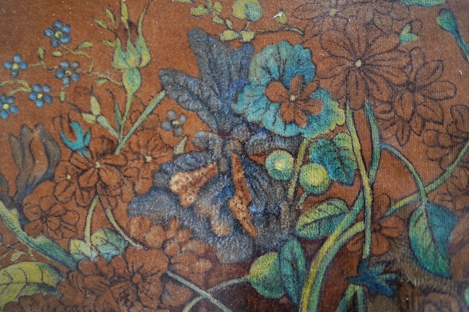 A Mid 19thc Victorian Period Floral Still Life Velvet Painting C.1850 photo 950.0